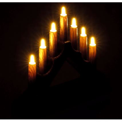 Candeliere di Natale a LED 7xLED/2xAA bianco caldo