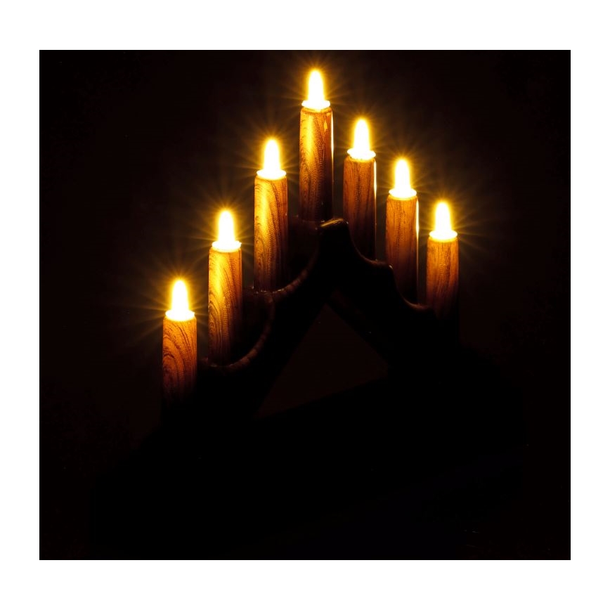Candeliere di Natale a LED 7xLED/2xAA bianco caldo