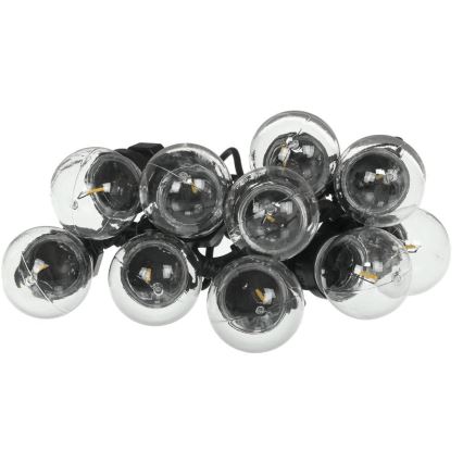 Catena decorativa da esterno LED GHIRLANDA G45 10xE27/230V 8m IP44 bianco caldo