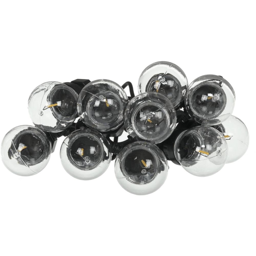 Catena decorativa da esterno LED GHIRLANDA G45 10xE27/230V 8m IP44 bianco caldo