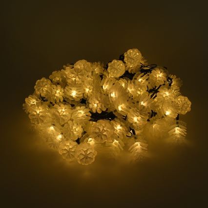 Catena di natale da esterno LED 80xLED/25m IP44 bianco caldo