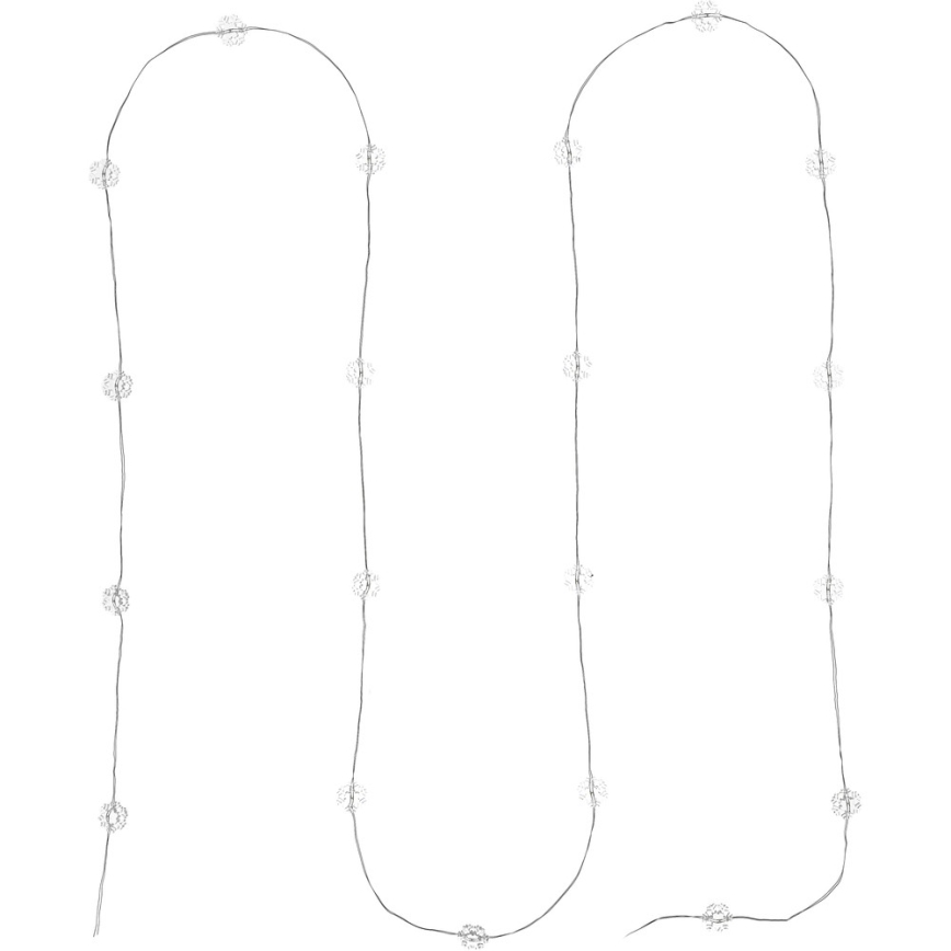 Catena di natale LED  20xLED/2xAA 2,3m bianco freddo