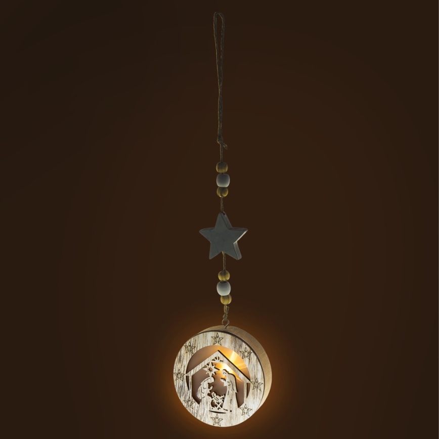Décoration de noël LED/2xCR2032 blanc chaud