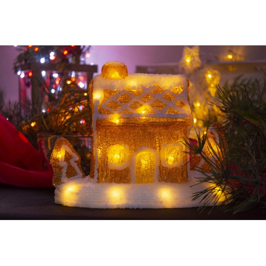 Décoration de Noël LED/3xAA blanc chaud