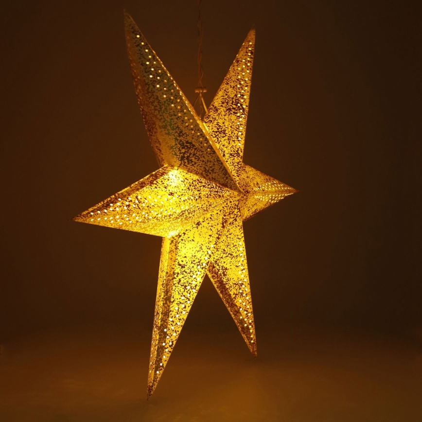 Décoration de Noël LED/3xAA étoile doré