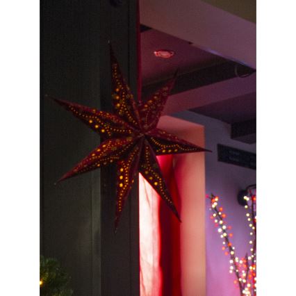 Décoration de Noël LED/3xAA étoile rouge