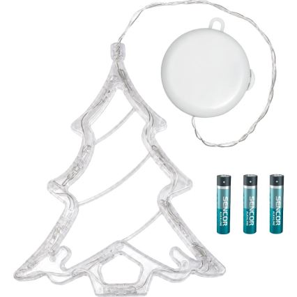 LED Décoration de Noël LED/3xAAA/blanc chaud petit sapin