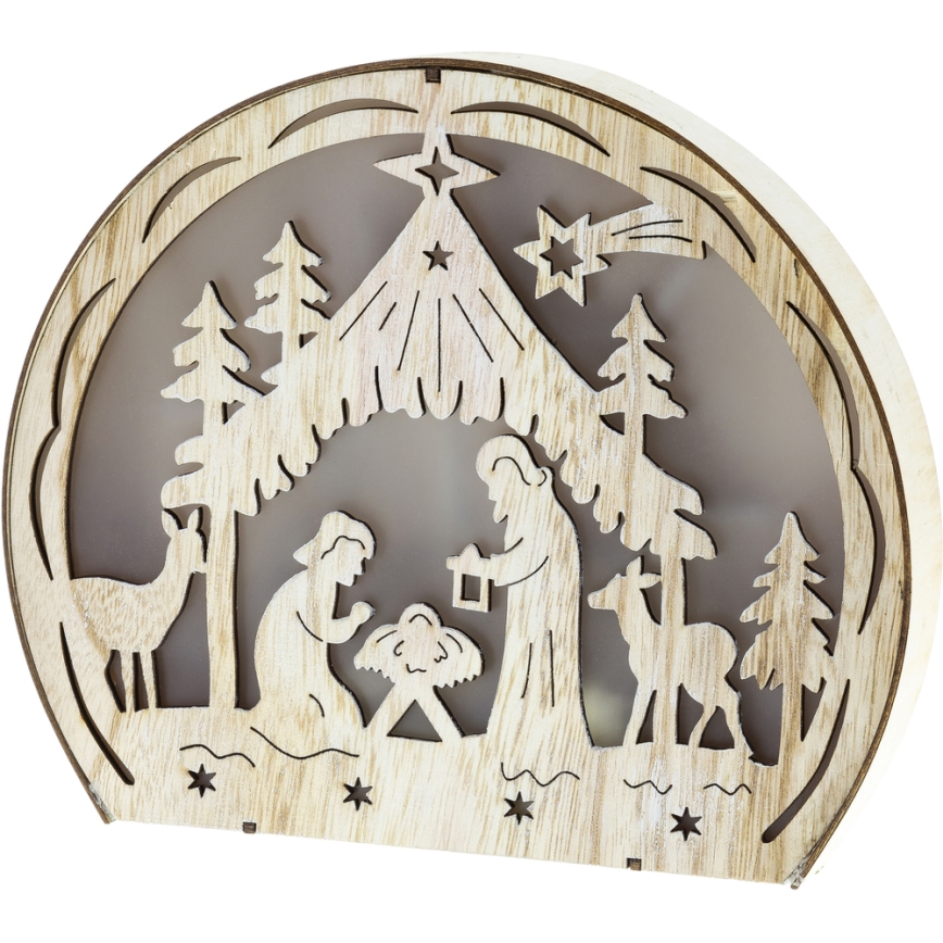 Décoration de Noël LED LED/2xAAA blanc chaud