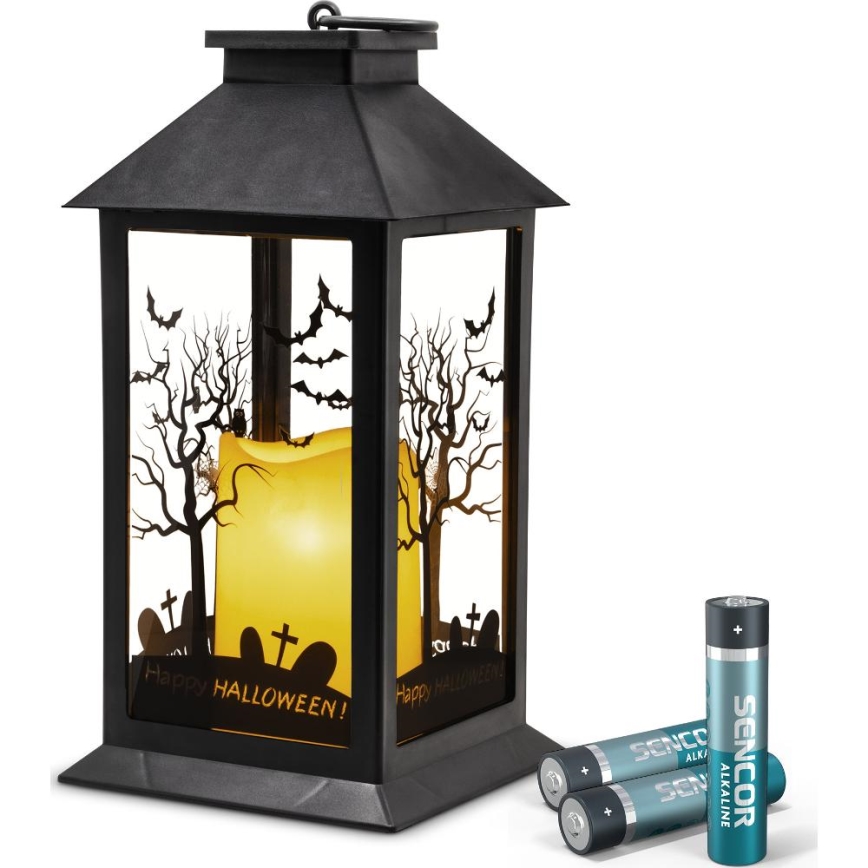 Décoration HALLOWEEN LED/3xAAA/blanc chaud lanterne