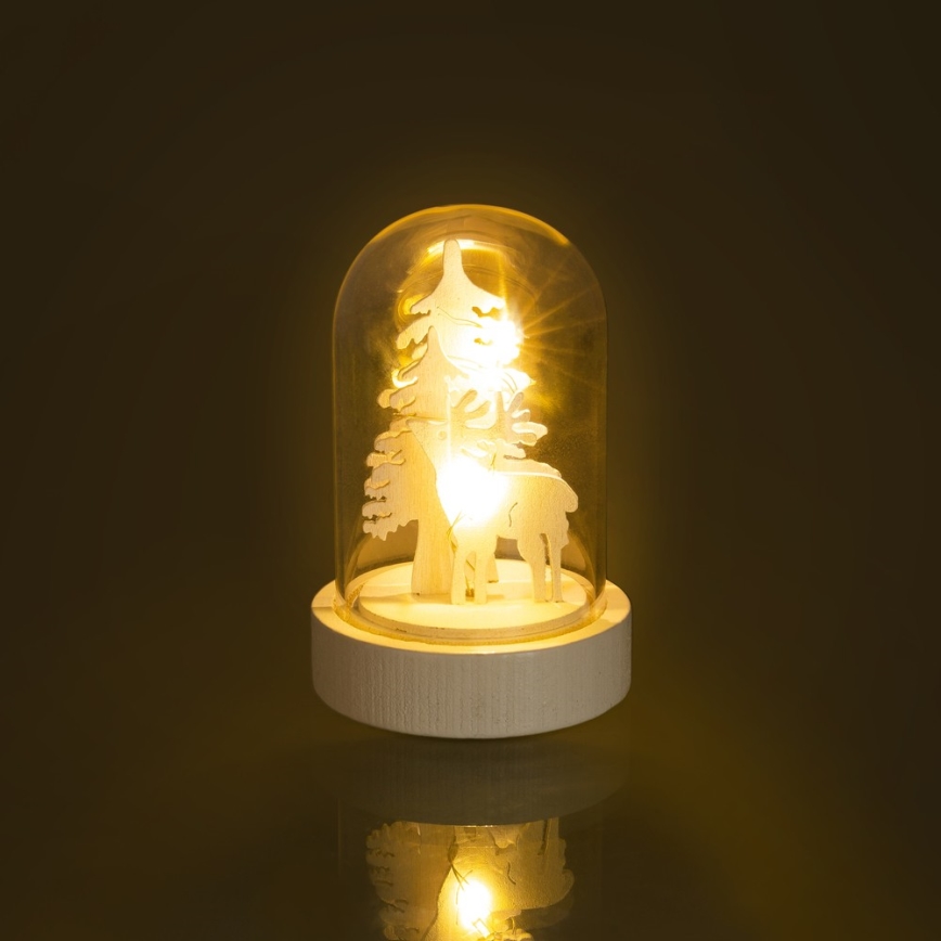 Decorazione LED di natale 1xLED/1xCR2032 bianco caldo
