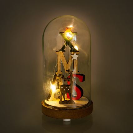 Decorazione LED di natale 3xLED/1xCR2032 bianco caldo