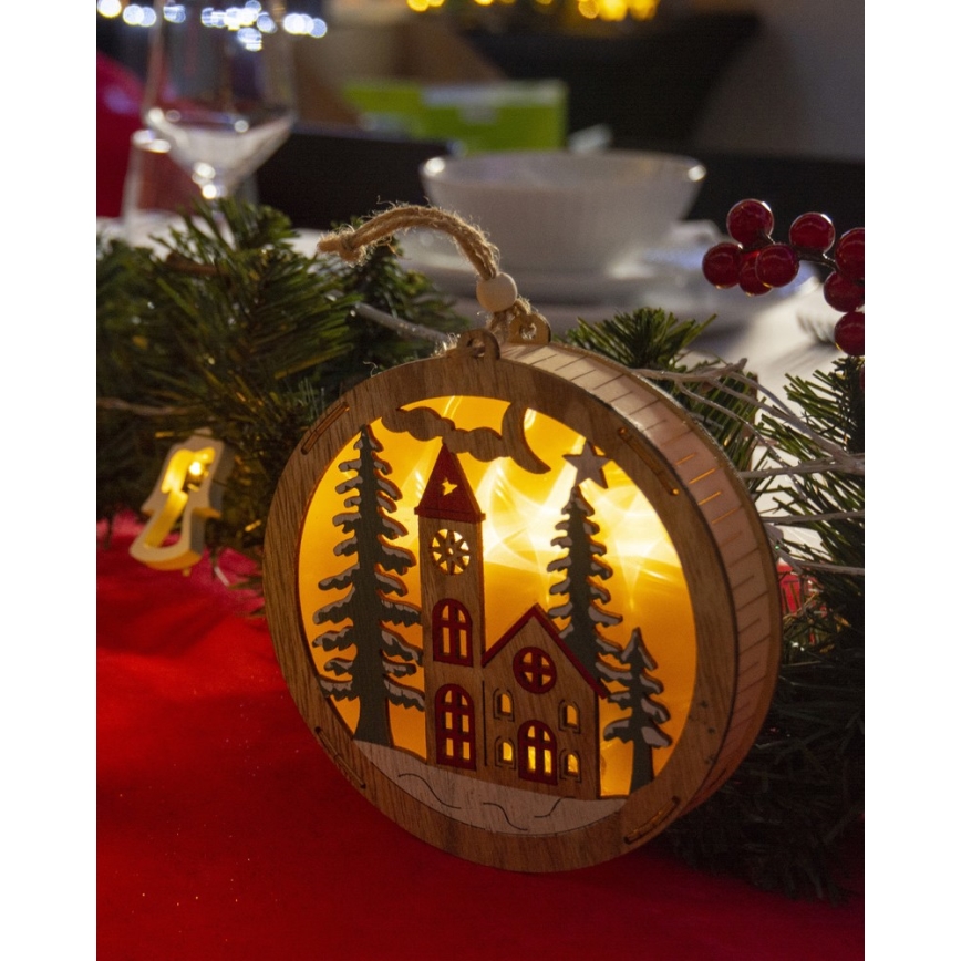 Decorazione LED di natale 5xLED/2xAAA bianco caldo