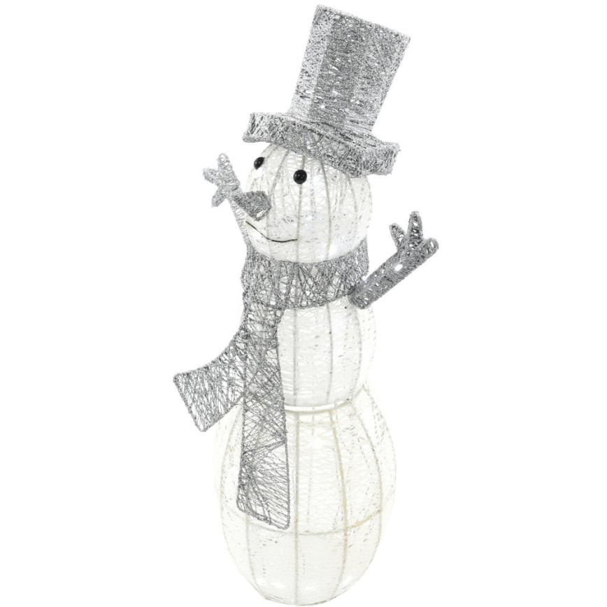 Decorazione natalizia a LED per esterno LED/3,6W/230V/bianco freddo 75 cm IP44 pupazzo di neve