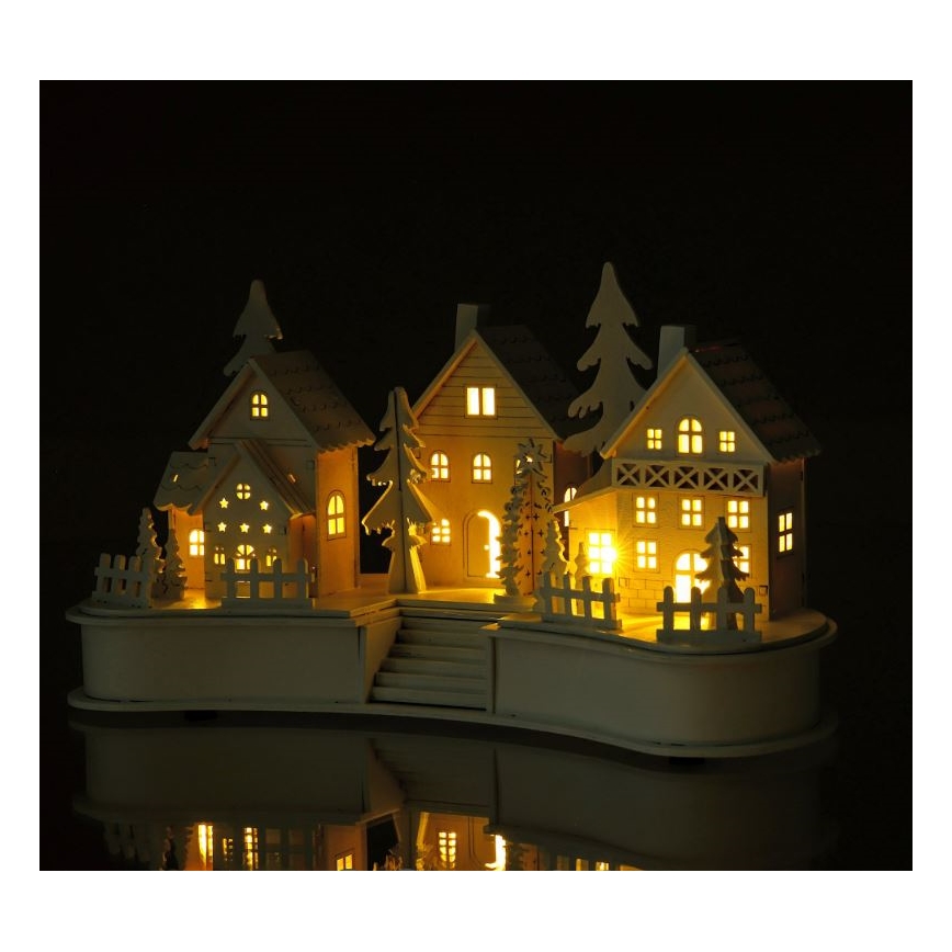 Decorazione natalizia a LED Villaggio LED/2xAA