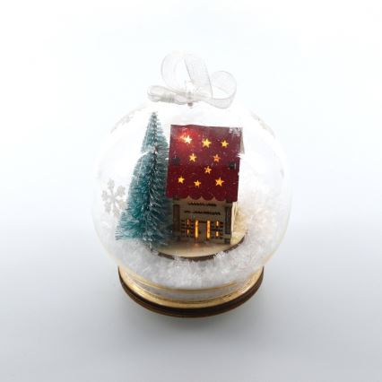 Decorazione natalizia a LED, alimentata da 3x LR44, luce bianca calda