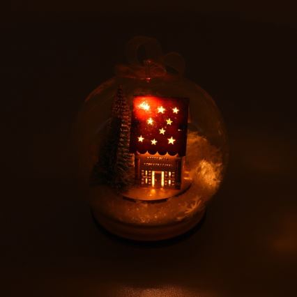 Decorazione natalizia a LED, alimentata da 3x LR44, luce bianca calda