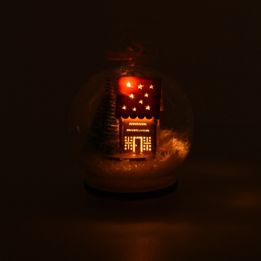 Decorazione natalizia a LED, alimentata da 3x LR44, luce bianca calda