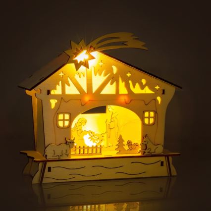 Decorazione natalizia LED 4xLED/2xAAA bianco caldo