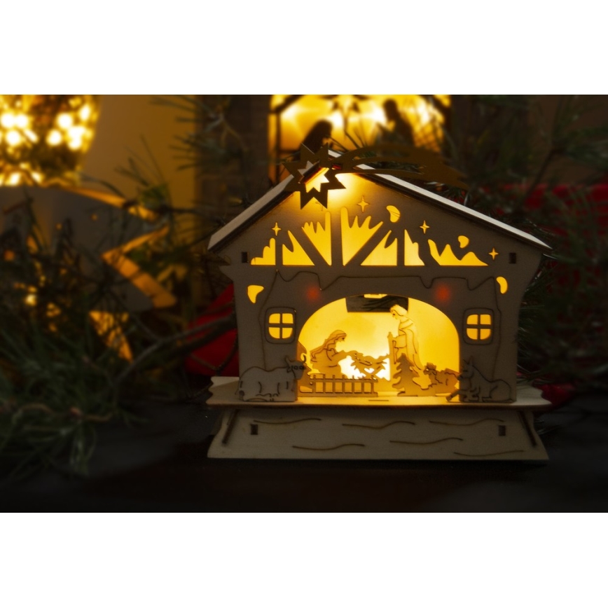 Decorazione natalizia LED 4xLED/2xAAA bianco caldo