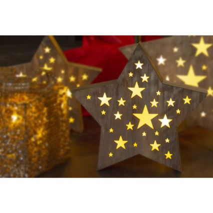 Decorazione natalizia LED LED/2xAAA stella