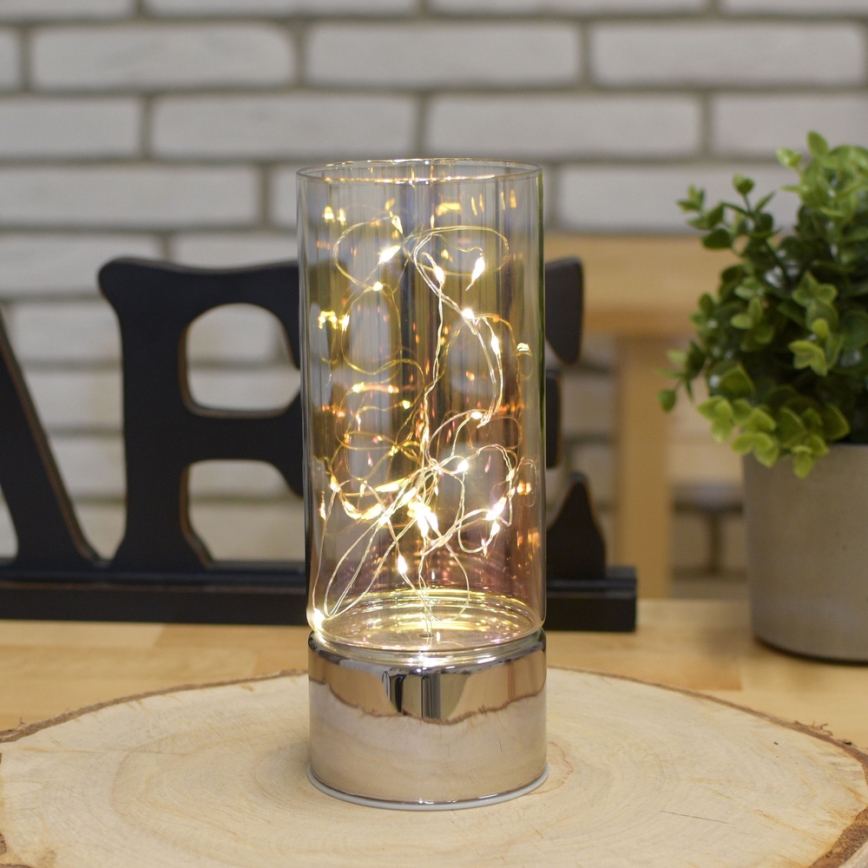 Deko-Licht mit LED-Kette 3xAA warmweiß