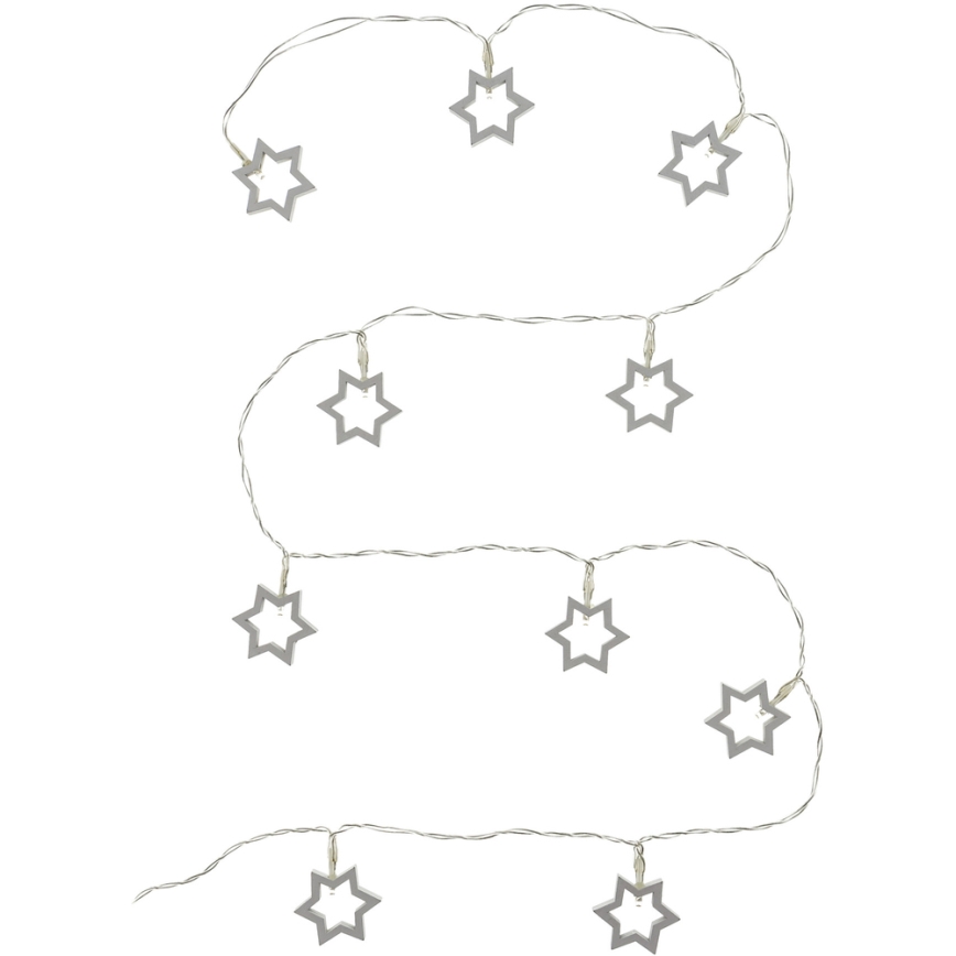 Dekorative LED-Kette 10xLED/2xAA 1,8m warmweiβ