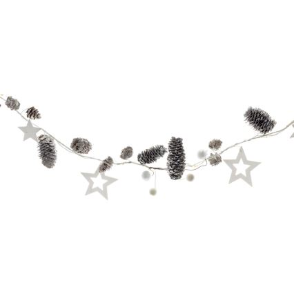 Guirlande de Noël 10xLED/3xAA 2,5m blanc chaud