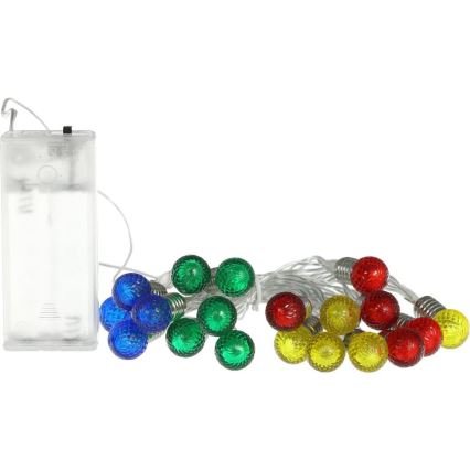 Guirlande de Noël 20xLED/2xAA/blanc chaud 1,8m ampoules