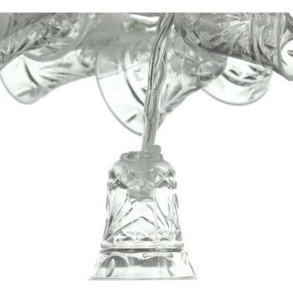 Guirlande de Noël 20xLED/3xAA/blanc chaud 2,2m cloches