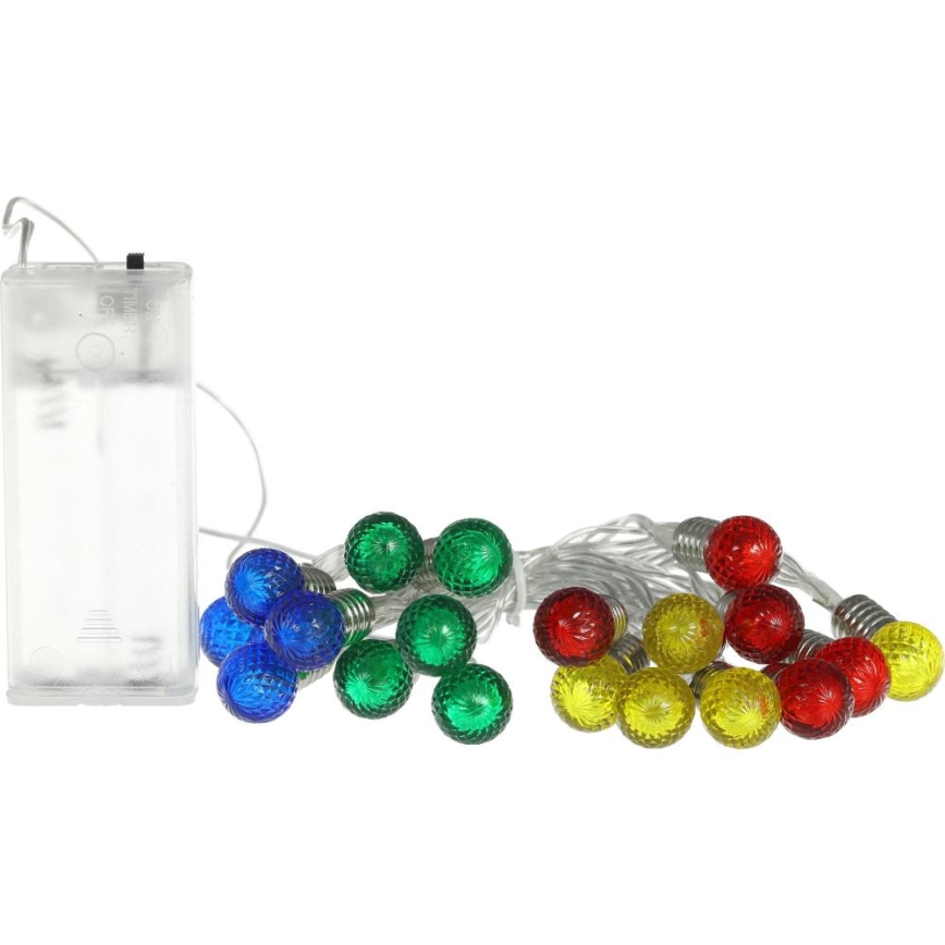Guirlande LED de Noël 20xLED/2xAA/blanc chaud 1,8m ampoules