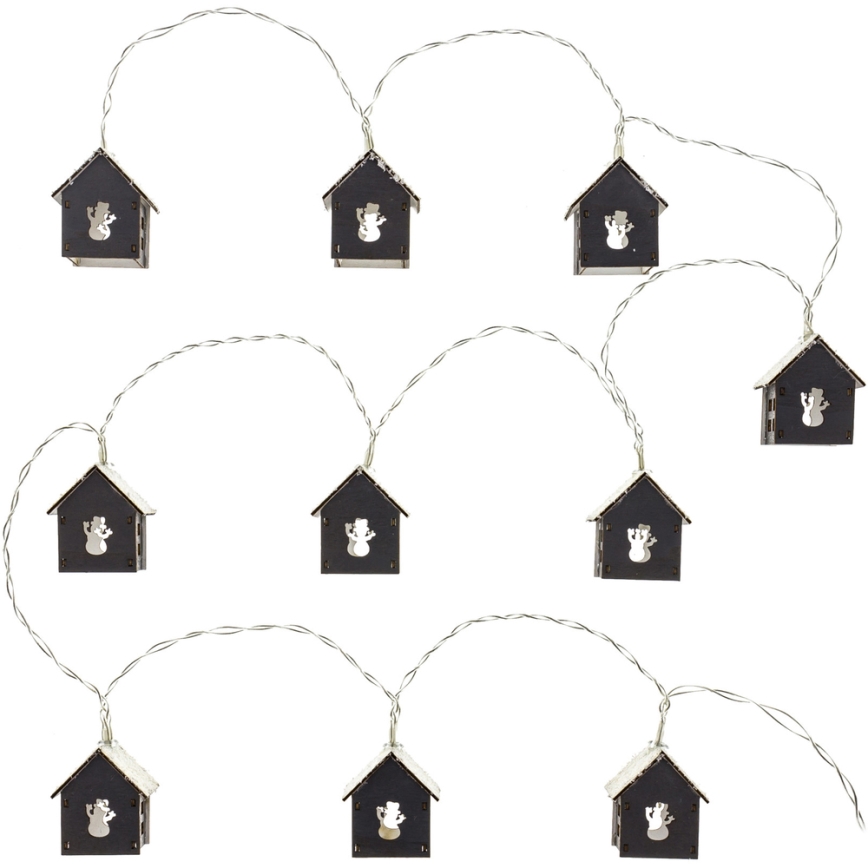 Guirlande LED 10xLED/2xAA 2,3m blanc chaud