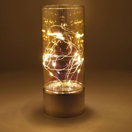 Guirlande LED 3xAA blanc chaud.