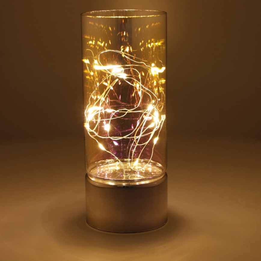 Guirlande LED 3xAA blanc chaud.