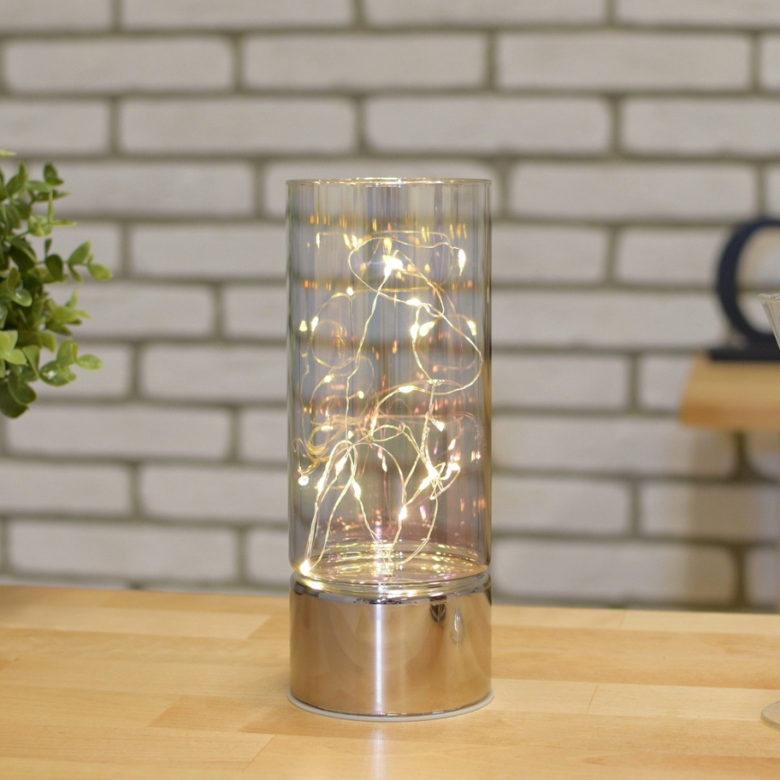 Guirlande LED 3xAA blanc chaud.