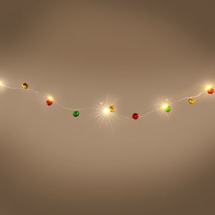 Guirlande lumineuse LED, 40 LED, alimentée par 3 piles AA, 4,3 m, blanc chaud