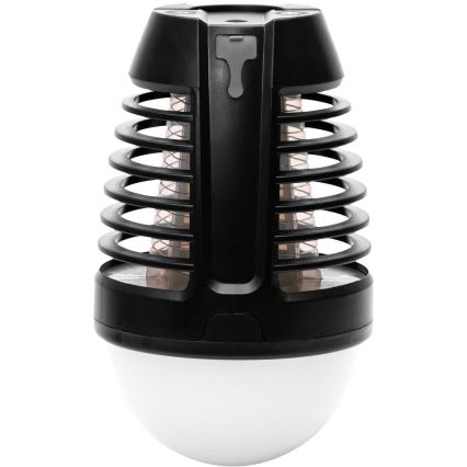 Retlux - Lampada LED portatile ricaricabile con trappola per insetti integrata LED/5W/1800 mAh IP44 nera