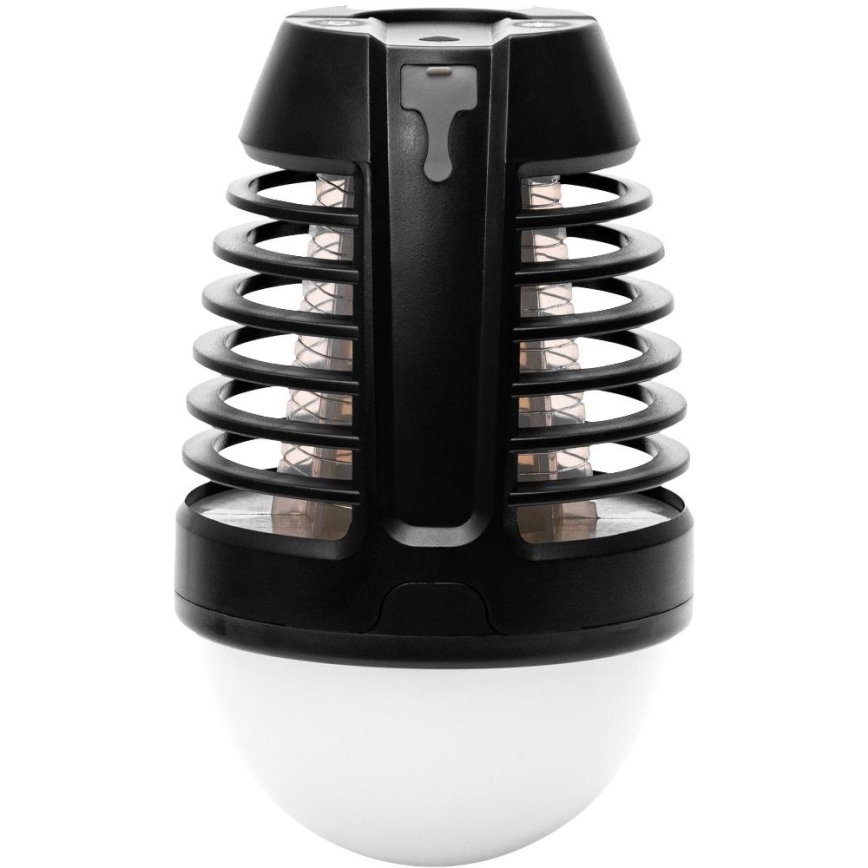 Retlux - Lampada LED portatile ricaricabile con trappola per insetti integrata LED/5W/1800 mAh IP44 nera
