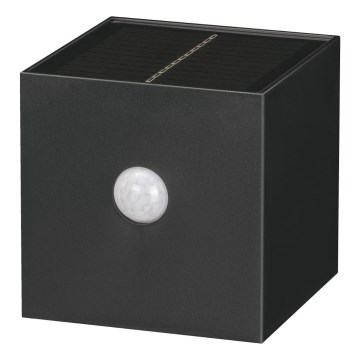 Retlux - Lampada solare da parete a LED con sensore LED/1W/3,7V 1200 mAh IP44 nera