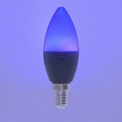 Lampadina LED RGBW dimmerabile C37 E14/4,5W/230V 2700-6500K Wi-Fi Tuya