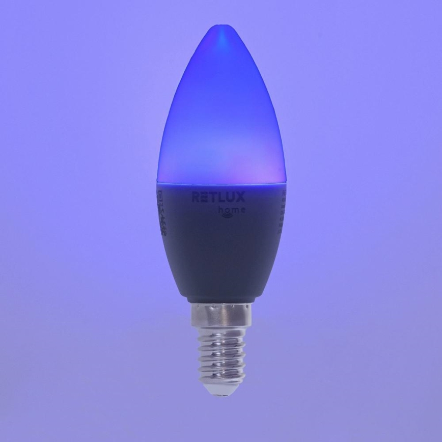 Lampadina LED RGBW dimmerabile C37 E14/4,5W/230V 2700-6500K Wi-Fi Tuya