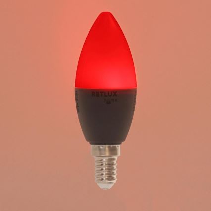 Lampadina LED RGBW dimmerabile C37 E14/4,5W/230V 2700-6500K Wi-Fi Tuya
