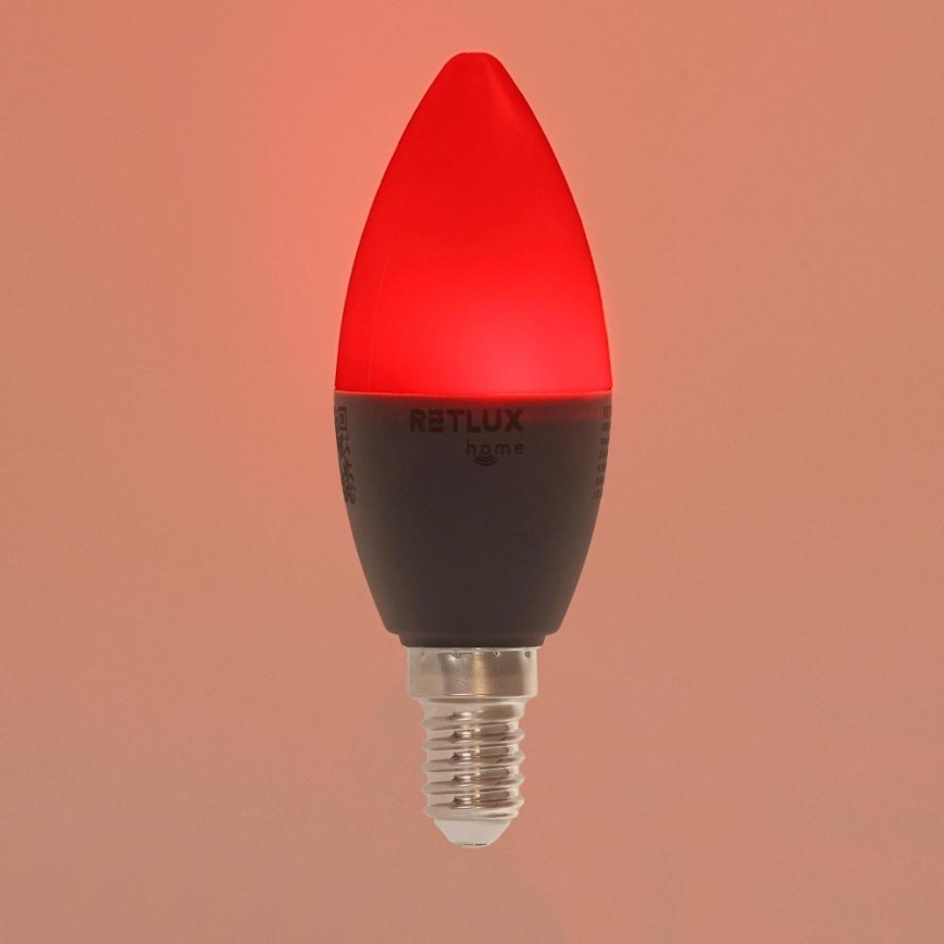 Lampadina LED RGBW dimmerabile C37 E14/4,5W/230V 2700-6500K Wi-Fi Tuya