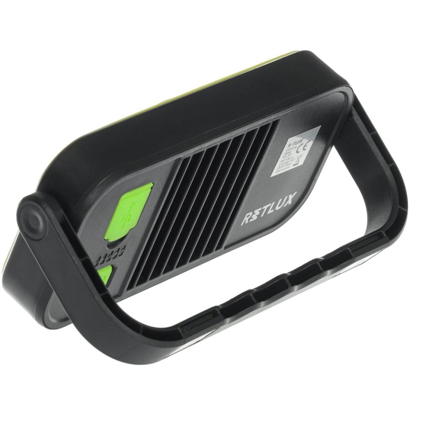 Lampe de travail LED avec fonction powerbank, 4400 mAh, IP44, jaune/noir