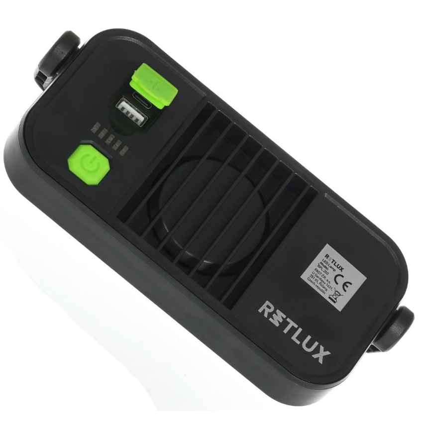 Lampe de travail LED avec fonction powerbank, 4400 mAh, IP44, jaune/noir