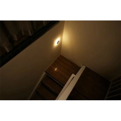 Lampe d'orientation avec détecteur LED/0,45W/3xAAA 3000K blanc