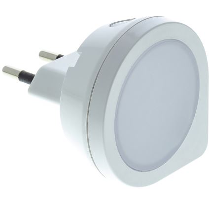 Lampe d'orientation sur prise avec détecteur LED/0,4W/230V 3000K blanc