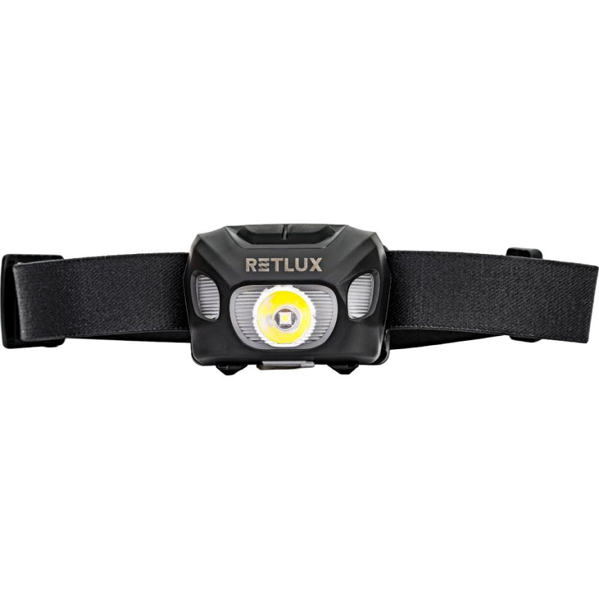Lampe frontale rechargeable LED/3W/1200 mAh IP44 noire
