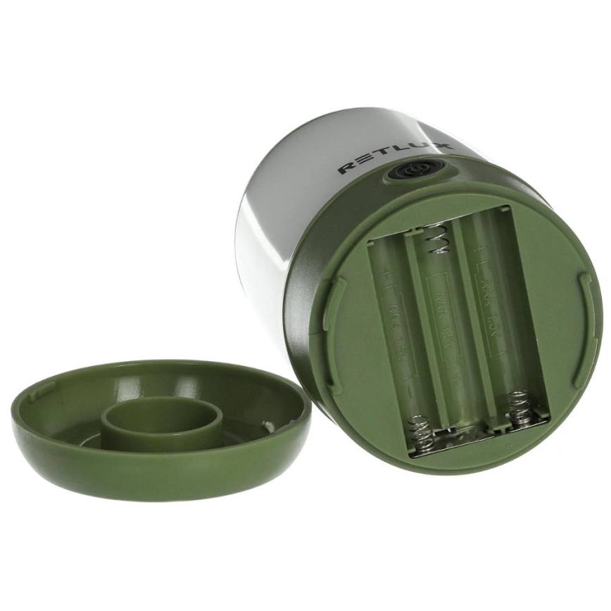 Retlux - Lampe portable à intensité variable LED/3W/3xAAA verte