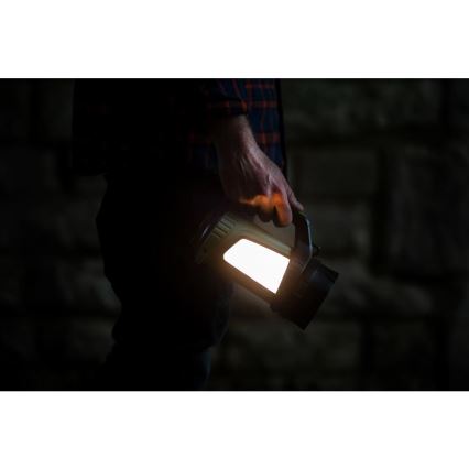 Lampe torche d'extérieur rechargeable à intensité variable avec batterie portative LED/21W/4400mAh IP44