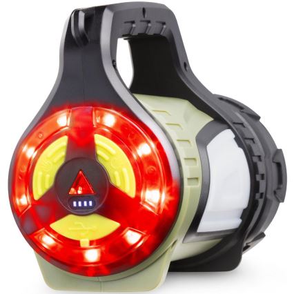 Lampe torche d'extérieur rechargeable à intensité variable avec batterie portative LED/21W/4400mAh IP44